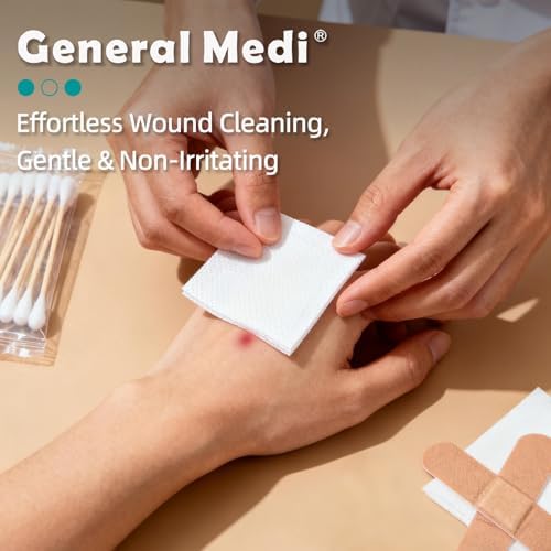 Esponjas de Gasa Estériles General Medi, 4 x 4 - Paquetes Individuales de Esponjas Absorbentes para Heridas Menores, Cortes y Quemaduras (60 - imagen 7