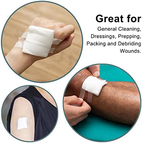 Esponjas de Gasa Estériles General Medi, 4 x 4 - Paquetes Individuales de Esponjas Absorbentes para Heridas Menores, Cortes y Quemaduras (60 - imagen 8