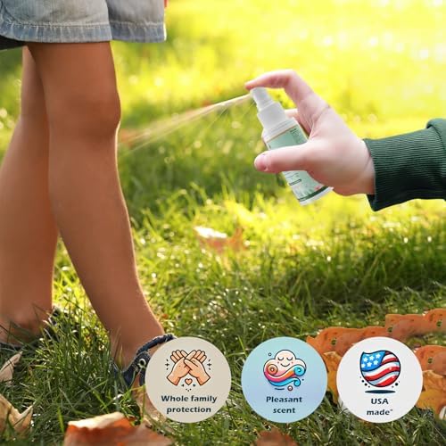 Spray Repelente de Mosquitos para el Cuerpo, con Aceites Esenciales Naturales, Sin DEET, Tamaño de Viaje 2 Fl Oz (Paquete de 2) - imagen 3