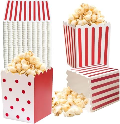 Cajas de Palomitas Mini Winoo Design 100 Piezas - Contenedores de Papel para Fiestas y Noche de Película - imagen 1