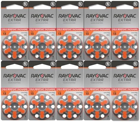 Baterías para audífonos Rayovac Extra tamaño 13, de zinc-aire sin mercurio, duraderas - 1.45v (60 baterías) - imagen 3