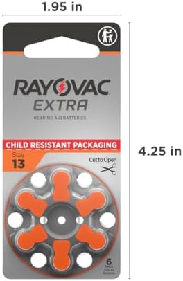 Baterías para audífonos Rayovac Extra tamaño 13, de zinc-aire sin mercurio, duraderas - 1.45v (60 baterías) - imagen 5