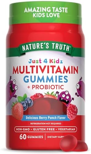 Gomitas Multivitamínicas para Niños de Nature's Truth con Probióticos | 60 Unidades | Sabor Berry Punch | Suplemento Vegetariano, No GMO y Sin Gluten - imagen 1