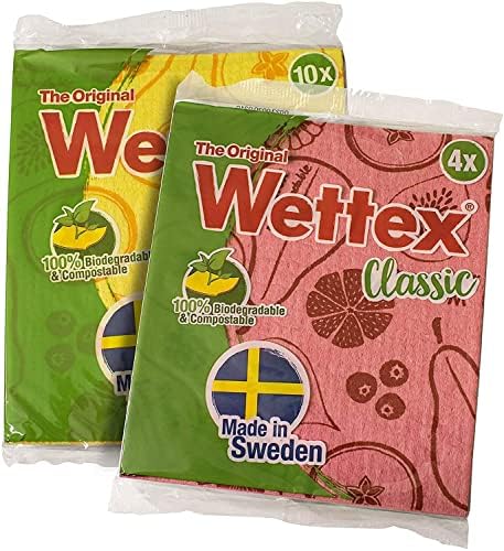 Wettex Original Paquete de 14 Trapos Suecos para Cocina - Toallas de Papel Ecológicas Reutilizables - Trapos Variados para Lavar Platos - imagen 6