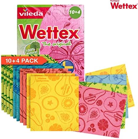 Wettex Original Paquete de 14 Trapos Suecos para Cocina - Toallas de Papel Ecológicas Reutilizables - Trapos Variados para Lavar Platos - imagen 7