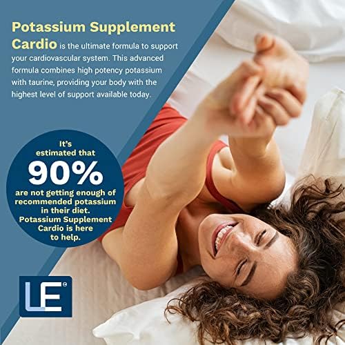 Suplemento de Potasio de Alta Potencia Life Enhancement, Fórmula Sinérgica Cardio, 750mg Potasio/500mg Taurina, Salud Cardiovascular, Hecho en EE. - imagen 4