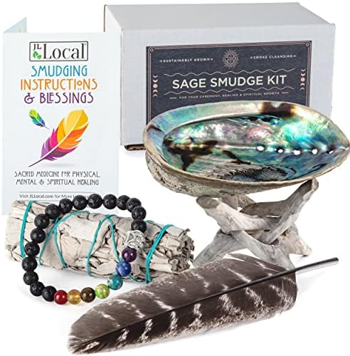 Kit de Sahumerio de Salvia Blanca - Regalo con Palo de Sahumerio + Instrucciones y Bendiciones (Kit para Principiantes) - imagen 1