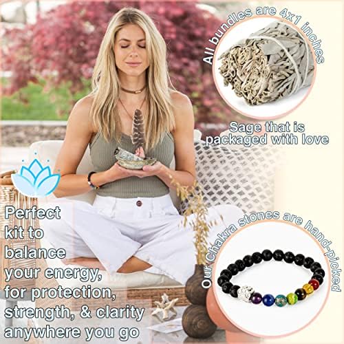 Kit de Sahumerio de Salvia Blanca - Regalo con Palo de Sahumerio + Instrucciones y Bendiciones (Kit para Principiantes) - imagen 2