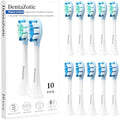 Cabezas de Repuesto DentaZotic para Control de Placa, Compatible con Philips Sonicare, 10 Piezas para Cepillos de Dientes Eléctricos Adultos, Blancas - imagen 1