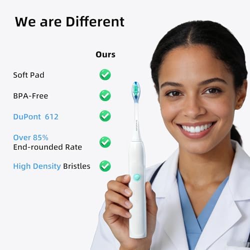Cabezas de Repuesto DentaZotic para Control de Placa, Compatible con Philips Sonicare, 10 Piezas para Cepillos de Dientes Eléctricos Adultos, Blancas - imagen 5