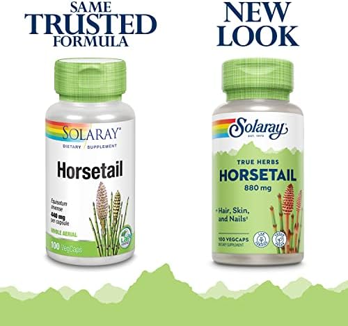 Solaray Cola de Caballo 880 mg - Suplemento de Cola de Caballo con Sílice Natural, Cápsulas Veganas para la Salud General - 100 Cápsulas - imagen 3