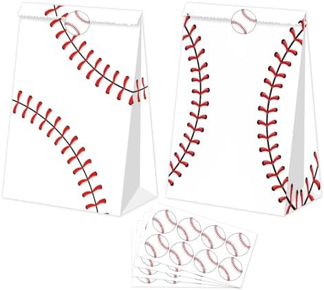 Bolsas de Regalo de Béisbol BQN de 24 Piezas para Decoraciones de Fiesta, Dulces y Sorpresas para Niños y Niñas - imagen 1