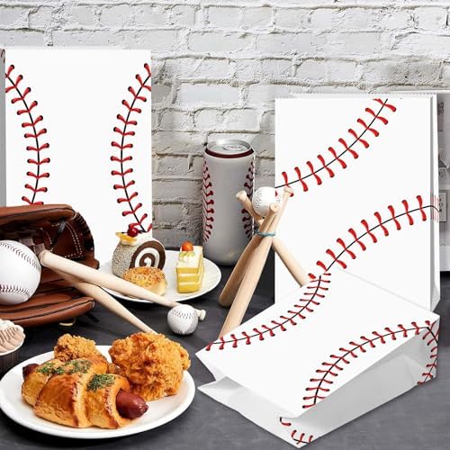 Bolsas de Regalo de Béisbol BQN de 24 Piezas para Decoraciones de Fiesta, Dulces y Sorpresas para Niños y Niñas - imagen 2