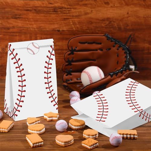 Bolsas de Regalo de Béisbol BQN de 24 Piezas para Decoraciones de Fiesta, Dulces y Sorpresas para Niños y Niñas - imagen 3