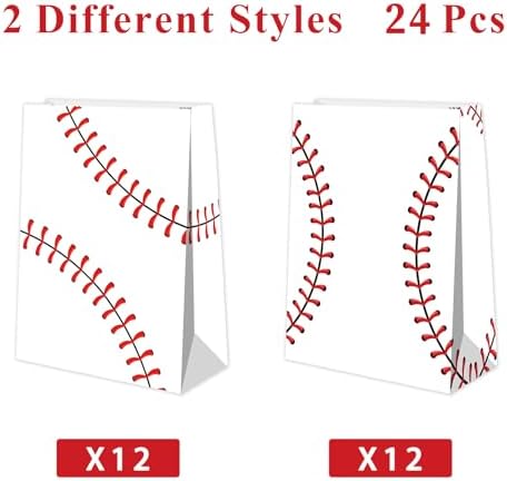 Bolsas de Regalo de Béisbol BQN de 24 Piezas para Decoraciones de Fiesta, Dulces y Sorpresas para Niños y Niñas - imagen 4