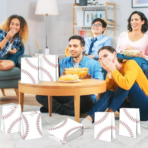 Bolsas de Regalo de Béisbol BQN de 24 Piezas para Decoraciones de Fiesta, Dulces y Sorpresas para Niños y Niñas - imagen 5