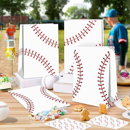 Bolsas de Regalo de Béisbol BQN de 24 Piezas para Decoraciones de Fiesta, Dulces y Sorpresas para Niños y Niñas - imagen 6
