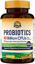 Vitalitown Probióticos + Prebióticos | 60 Mil Millones CFUs 19 Cepas | 60 Cápsulas Veganas de Liberación Retardada | Salud Digestiva e Inmunológica, - imagen 1
