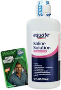 Paquete de Solución Salina Equate de 12 Oz y Tarjeta de Vitalidad Vision Vital Volumes - imagen 1