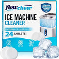 Tabletas Limpiadoras para Máquinas de Hielo Flowcheer, Desincrustante para Uso en Casa y de Mostrador, 24 Contenidos para 1 Año, Apta para la Mayoría - imagen 1