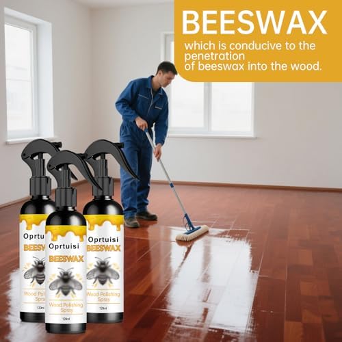 Spray Pulidor de Muebles de Cera de Abeja Natural Oprtuisi, Limpiador y Pulidor de Madera, Paquete de 2 - imagen 3
