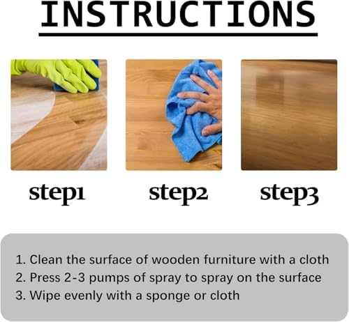 Spray Pulidor de Muebles de Cera de Abeja Natural Oprtuisi, Limpiador y Pulidor de Madera, Paquete de 2 - imagen 7
