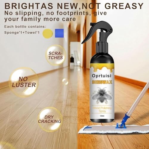 Spray Pulidor de Muebles de Cera de Abeja Natural Oprtuisi, Limpiador y Pulidor de Madera, Paquete de 2 - imagen 8