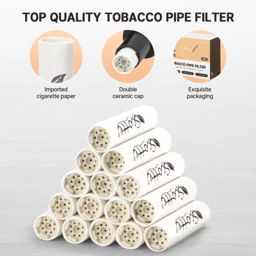 Filtros para Pipa Scotte de 9mm con Carbón Activado y Doble Tapa de Cerámica - 100 Piezas para Fumar Pipa - imagen 4