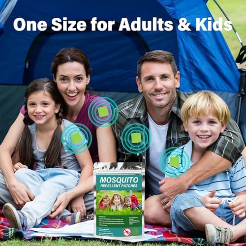 Paquete de 120 Parches Repelentes de Mosquitos, Pulseras y Calcomanías Individualmente Envuelta para Camping, Natación y Uso Interior, Sin DEET, Verde - imagen 5