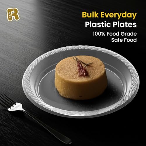 Platos Desechables R-kay de 6 Pulgadas - 200 Contenidos - Platos de Plástico Transparente para Postres y Aperitivos - Resistentes y Microondas - imagen 5
