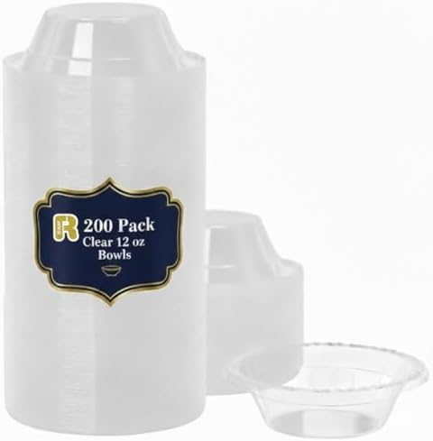 Platos Desechables R-kay de 6 Pulgadas - 200 Contenidos - Platos de Plástico Transparente para Postres y Aperitivos - Resistentes y Microondas - imagen 7