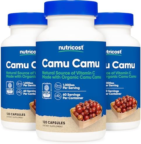 Nutricost Camu Camu 1000mg, 120 Cápsulas - Certificado CCOF, Orgánico, No OGM y Libre de Gluten - imagen 6