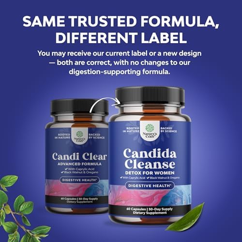 Natures Craft Detoxificación de Cuerpo para Mujeres - Limpieza Intestinal con Ácido Caprílico, Nogal Negro, Ajenjo y Orégano - 60 Cápsulas con Pre y - imagen 2