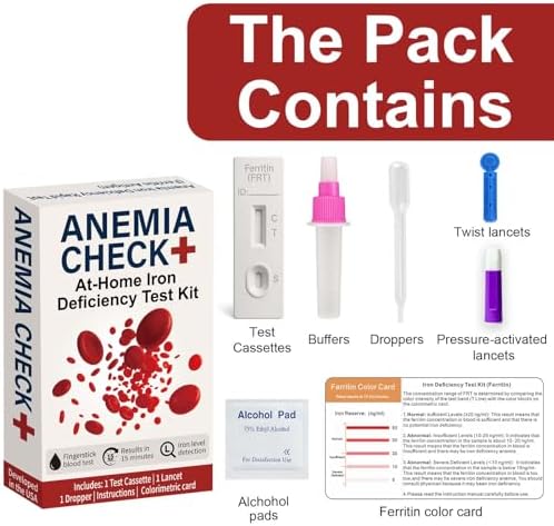 Kit de Prueba de Deficiencia de Hierro en Casa – Autoevaluación de Niveles de Hierro para Hombres, Mujeres, Adultos y Niños - imagen 6