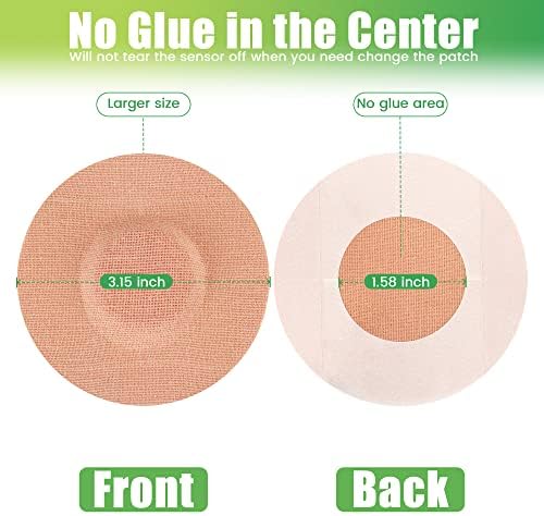 PPMAK - 40 Piezas de Fundas para Sensor Libre 2/3 - Parche Adhesivo Impermeable - Cinta CGM Sin Pegamento en el Centro - Color Beige y Duradera - imagen 4