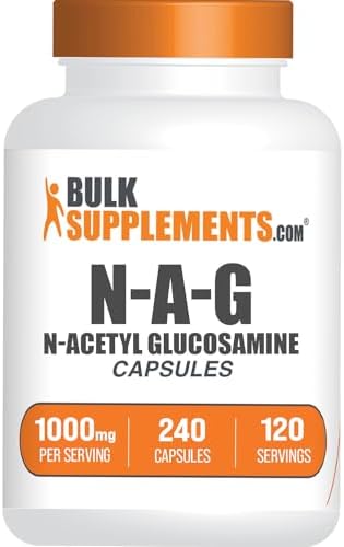 Cápsulas de N-Acetil Glucosamina BulkSupplements.com - Suplemento NAG, 2 Cápsulas por Porción, 240 Contenido (Paquete de 1) - imagen 1