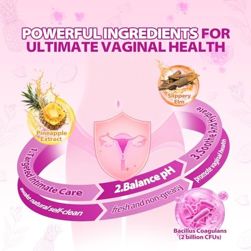 Gomitas Kaseano de Probióticos Femeninos con Olmo Resbaladizo – Apoya el pH, Flora Vaginal y Salud del Olor – Sabor Piña, 60 Unidades. - imagen 4