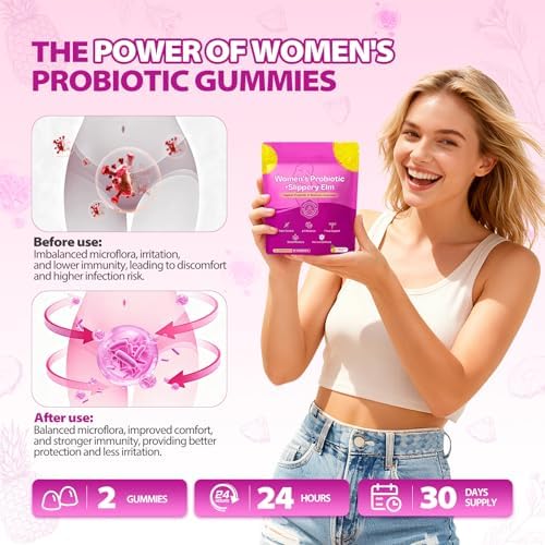 Gomitas Kaseano de Probióticos Femeninos con Olmo Resbaladizo – Apoya el pH, Flora Vaginal y Salud del Olor – Sabor Piña, 60 Unidades. - imagen 7