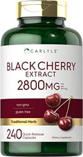 Extracto Concentrado de Cereza Negra Carlyle | 240 Cápsulas | Fórmula Sin OGM y Libre de Gluten | Suplemento de Prunus Serotina - imagen 1