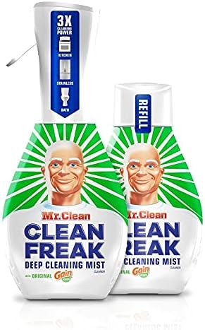 Mr. Clean Freak Spray Multiusos para Limpieza Profunda con Gain Original, Paquete de 1 Inicio + 1 Recarga - imagen 1