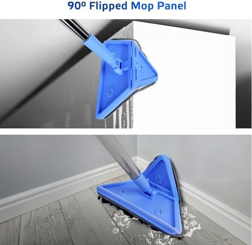 Mopa de Pared DSV Estándar, Mango de 77 Pulgadas, Limpiador de Pared 3 en 1 con Squeegee, 3 Paños de Microfibra y 3 de Chenille, Herramienta de - imagen 5