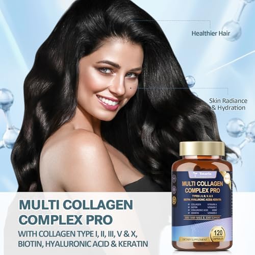 Colágeno Pro 18 en 1 con Ácido Hialurónico, Queratina, Biotina, VIT A, C y E para Piel, Cabello, Uñas y Articulaciones - Cápsulas de Péptidos de - imagen 2