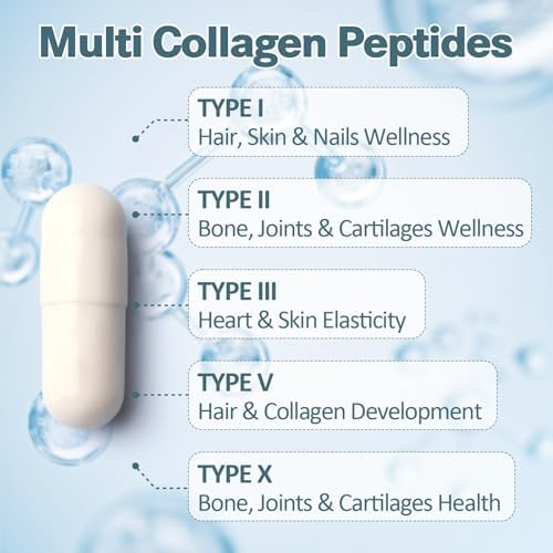 Colágeno Pro 18 en 1 con Ácido Hialurónico, Queratina, Biotina, VIT A, C y E para Piel, Cabello, Uñas y Articulaciones - Cápsulas de Péptidos de - imagen 3