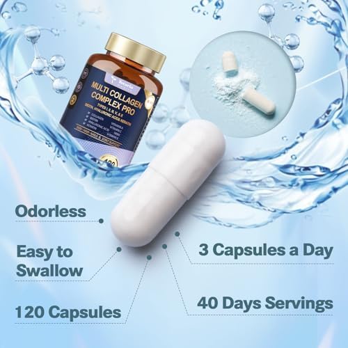 Colágeno Pro 18 en 1 con Ácido Hialurónico, Queratina, Biotina, VIT A, C y E para Piel, Cabello, Uñas y Articulaciones - Cápsulas de Péptidos de - imagen 7