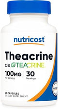 Nutricost Theacrine como Teacrine 100 MG por Porción, 60 Cápsulas - 30 Porciones, Vegano, Libre de OGM - imagen 1