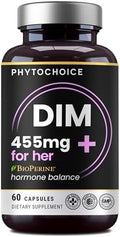 DIM para Mujeres 350mg Alta Potencia con BioPerine® y Extracto de Brócoli – Complejo Total de 455mg para Balance Hormonal, Metabolismo de Estrógenos, - imagen 1