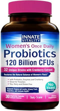 Probióticos para Mujeres Innate Vitality, 120 Mil Millones CFU, 32 Cepas Probadas, Control de Levadura, Soporte de pH Vaginal, 30 Cápsulas Veganas - imagen 1