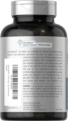 Horbäach Bromelina 1700 mg | 120 Cápsulas | Suplemento Enzimático de Piña | Apoya la Salud Digestiva | Sin OGM, Libre de Gluten - imagen 3
