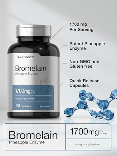 Horbäach Bromelina 1700 mg | 120 Cápsulas | Suplemento Enzimático de Piña | Apoya la Salud Digestiva | Sin OGM, Libre de Gluten - imagen 4