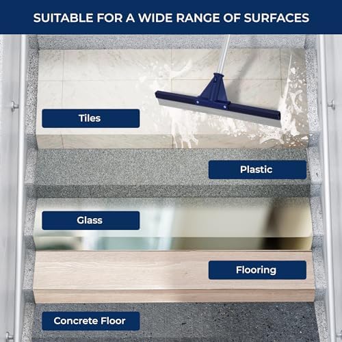 Squeegee de Piso DSV Estándar para Concreto, 17.5 con Mango de 62 para Garage, Terraza, Baño, Ventanas y Cristales - imagen 3